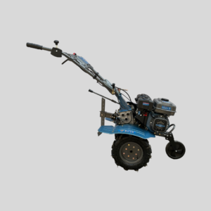 MLBE ML750 7HP Petrol Garden Tiller on a grey background